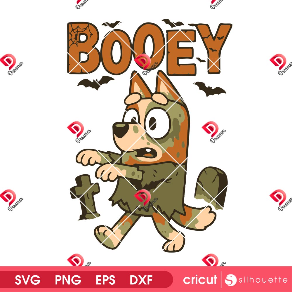 Booey Zombie Halloween SVG PNG, Bingo Bluey Cartoon Halloween SVG PNG 2 Booey Zombie Halloween SVG PNG, Bingo Bluey Cartoon Halloween SVG PNG