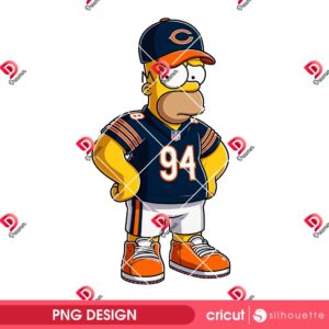 Chicago Bears Homer Simpson PNG, Cartoon The Simpson Football NFL PNG