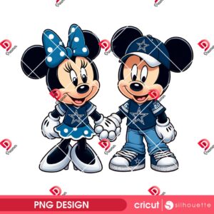 Dallas Cowboys Couple Mickey Minnie PNG, Mickey Dallas Cowboys PNG, Minnie Dallas Cowboys PNG