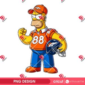 Denver Broncos Homer Simpson PNG, Football NFL Broncos The Simpson PNG