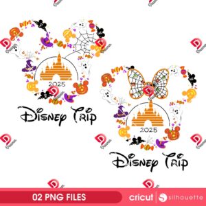 Disney Trip Halloween 2025 PNG, Mickey Minnie Vacation Halloween 2025 PNG, Disney Halloween 2025 PNG