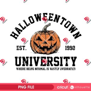 Halloweentown University EST 1998 PNG, Retro Pumpkin Halloween PNG, Halloween 2025 PNG