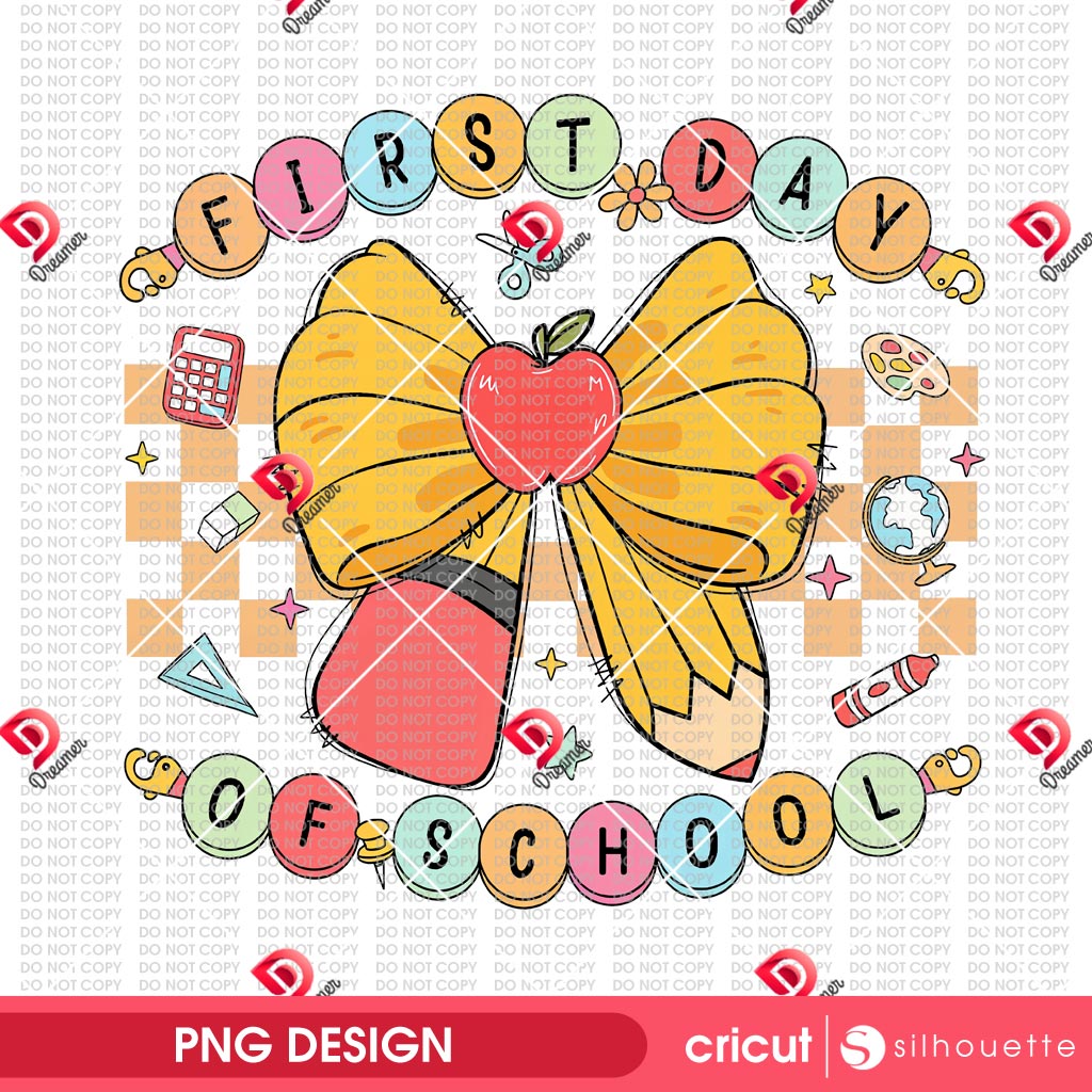 Happy First Day of School PNG, Coquette Bow First Day PNG, Back To School PNG 1 Happy First Day of School PNG, Coquette Bow First Day PNG, Back To School PNG