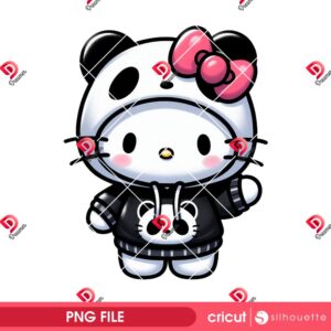 Bundle Hello Kitty Wearing Animals Outfit PNG, Hello Kitty Animals Costume PNG Bundle 41 Hello Kitty Panda Hoodie PNG, Hello Kitty Cute Panda PNG, Hello Kitty Kawaii Panda PNG