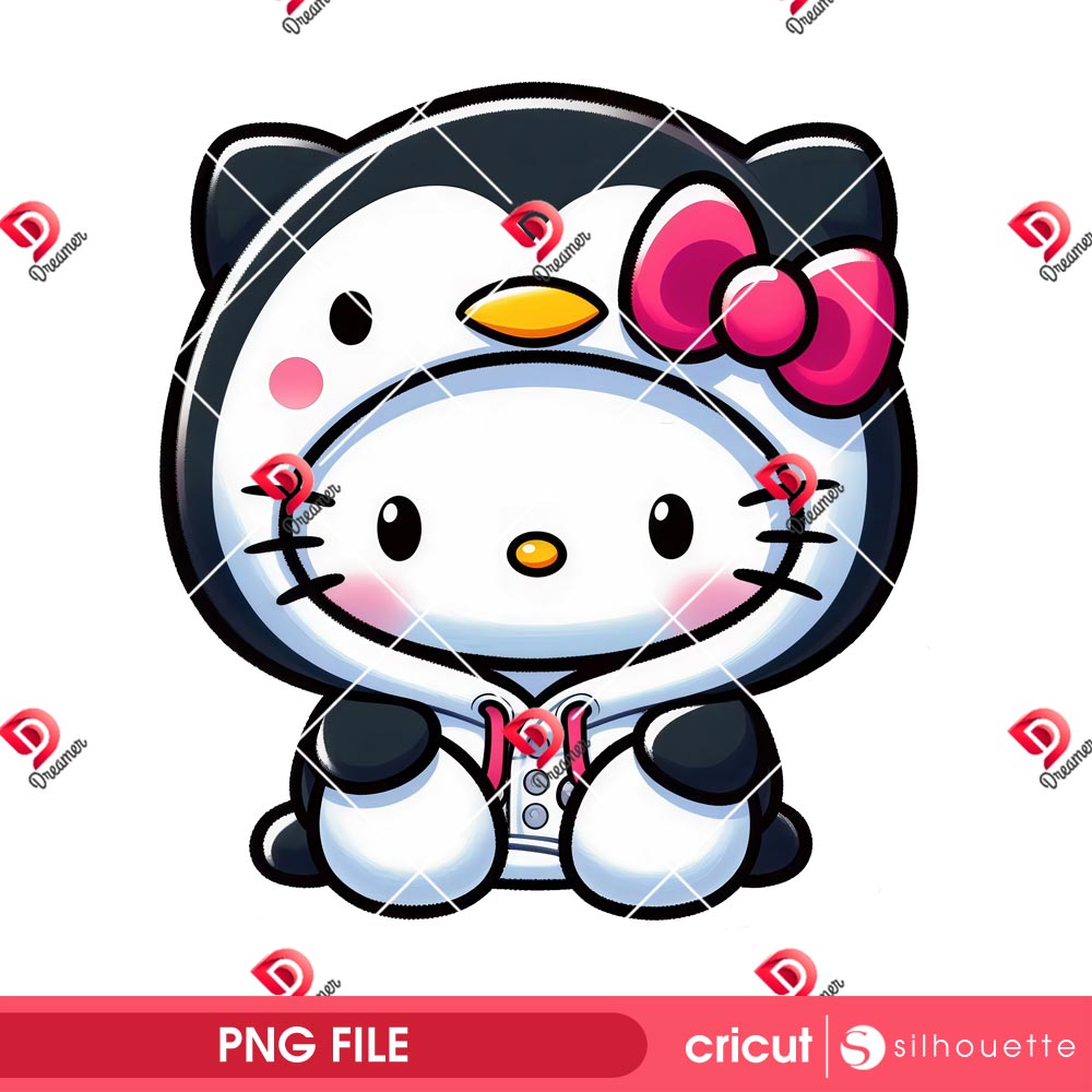 Bundle Hello Kitty Wearing Animals Outfit PNG, Hello Kitty Animals Costume PNG Bundle 12 Hello Kitty Penguin Hoodie PNG, Hello Kitty Cute Penguin PNG, Hello Kitty Kawaii Penguin PNG