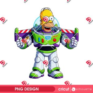 Homer Simpson Buzz Lightyear PNG, The Simpson Toy Story PNG
