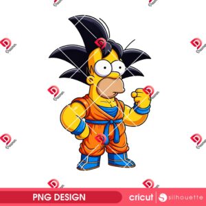 Homer Simpson Goku PNG, Funny The Simpson Dragonball PNG