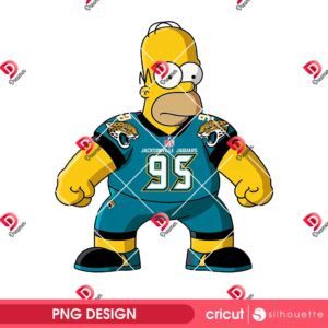 Homer Simpson Jacksonville Jaguars Football PNG, The Simpson Movie Jacksonville Jaguars Team PNG