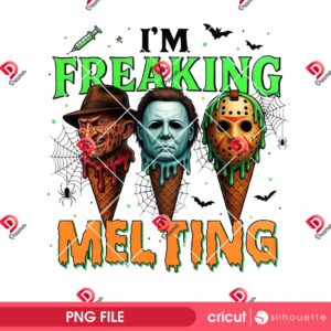 Horror Killers Freaking Melting PNG, Murderers Horror Halloween PNG