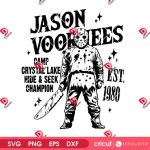 Jason Voorhees EST 1980 SVG PNG, Horror Friends Halloween SVG PNG, Vintage Halloween Movie SVG PNG