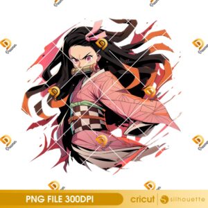 Nezuko Demon Slayer PNG, Anime Demon Slayer Illustration PNG