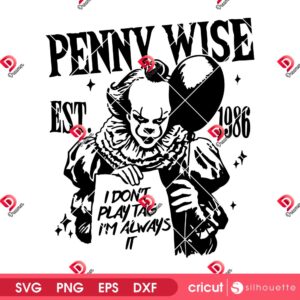 Pennywise EST 1986 SVG PNG, Retro Horror Friends Halloween SVG PNG