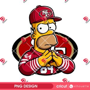 San Francisco 49ers Homer Simpson Football PNG, NFL Sport SF 49ers The Simpson PNG