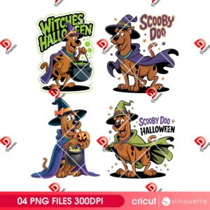 Scooby Doo Happy Halloween PNG, Witches Scooby Doo Cartoon Halloween 2025 PNG Bundle