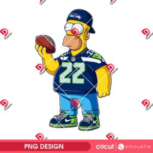 Seattle Seahawks The Simpson Movie PNG, NFL Sport Seattle Seahawks Football Homer Simpson PNG