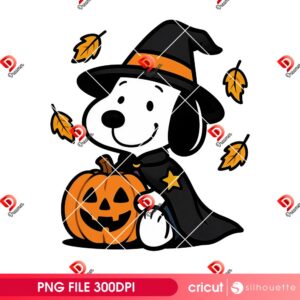 Snoopy Witch With Pumpkin Halloween PNG, Peanuts Halloween PNG