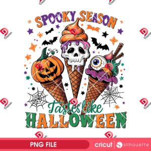 Spooky Season Tastes Like Halloween PNG, Horror Killers Vibes PNG, Summerween PNG