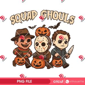 Squad Ghouls Horror Halloween PNG, Horror Killers Movie Halloween 2025 PNG