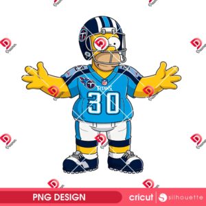Tennessee Titans Homer Simpson PNG, Football NFL Tennessee Titans Cartoon The Simpson PNG