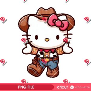 Woody Hello Kitty PNG, Toy Story Hello Kitty PNG, Disney Character Movie PNG
