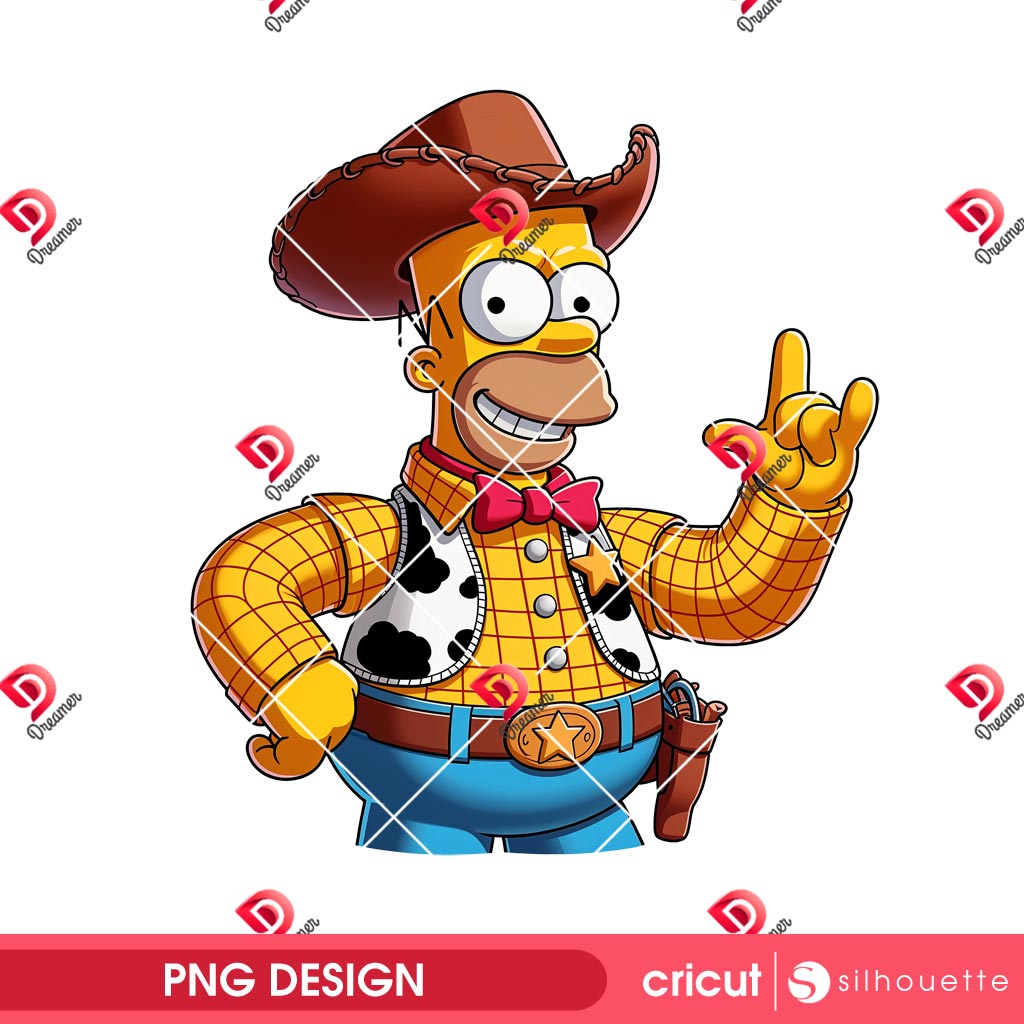 Woody Homer Simpson PNG, The Simpson And Toy Story PNG 1 Woody Homer Simpson PNG, The Simpson And Toy Story PNG