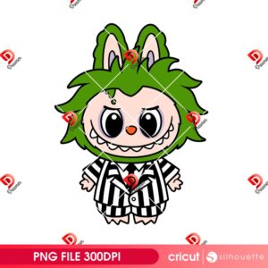 Beetlejuice Labubu PNG, Horror Character Halloween PNG, Labubu The Monster Halloween PNG