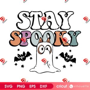 Bingo Ghost Stay Spooky SVG PNG, Bluey Cartoon Halloween SVG PNG