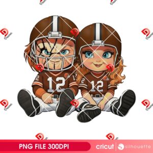 Bundle Cleveland Browns NFL PNG, Football Browns Cartoon Characters Bundle PNG 25 Couple Chucky Browns Football PNG, Cleveland Browns NFL Horror Characters PNG