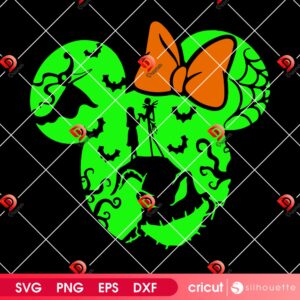 Disney Nightmare Mickey Mouse Ears SVG PNG, Disney Halloween 2025 PNG SVG, Nightmare Before Christmas SVG PNG