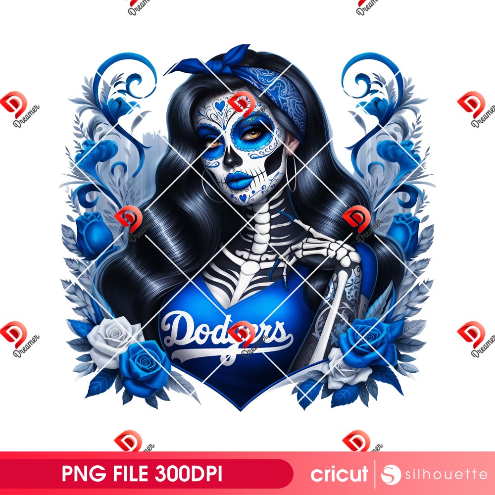 Dodgers Girl PNG, Sugar Skull Art PNG, Blue Rose Tattoo PNG 1 Dodgers Girl PNG, Sugar Skull Art PNG, Blue Rose Tattoo PNG