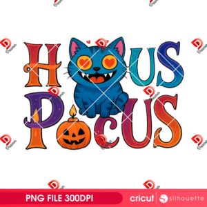 Hocus Pocus Derpy Cat PNG, Huntrix Derpy Tiger Halloween PNG, Kpop Demon Hunter Halloween PNG