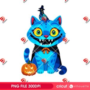 Kpop Demon Hunters Derpy Halloween PNG, Kpop Huntrix Anime Halloween Cute Derpy Cat PNG