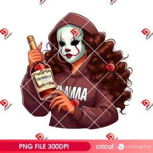 Mama Pennywise With Hennessy Bottle PNG, Bundle Mama Pennywise Halloween PNG, Horror Killers Mama PNG 9 Mama Pennywise With Hennessy Bottle PNG Bundle Mama Pennywise Halloween PNG Horror Killers Mama PNG 4