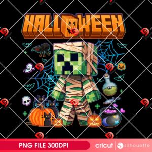Minecraft Halloween PNG, Trick Or Treat Bruh PNG, Halloween Game Boys PNG