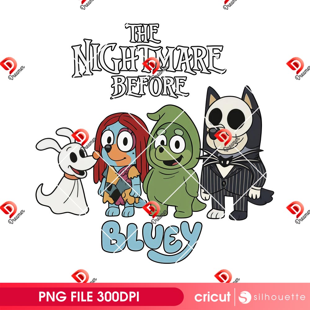 The Nightmare Before Bluey Cartoon PNG, Bluey Friends Halloween PNG 1 The Nightmare Before Bluey Cartoon PNG, Bluey Friends Halloween PNG