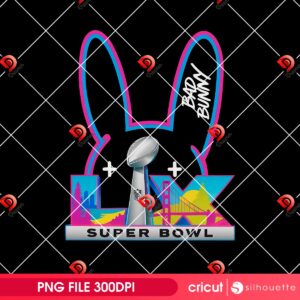 Bad Bunny Bowl PNG, Super Bowl Benito PNG, Bunny Ears Logo Design PNG