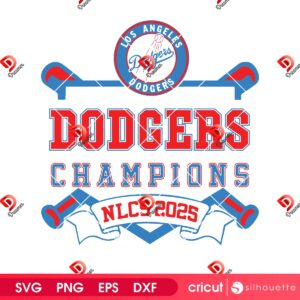 Dodgers Champions NLCS 2025 SVG, Los Dodgers Baseball Champs 2025 SVG PNG