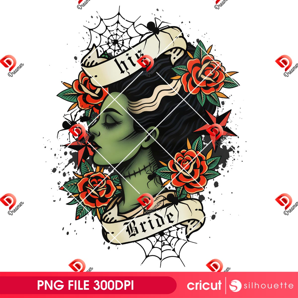 Frankenstein And Bride PNG Design, Halloween Horror Couple PNG 3 Frankenstein And Bride PNG Design, Halloween Horror Couple PNG