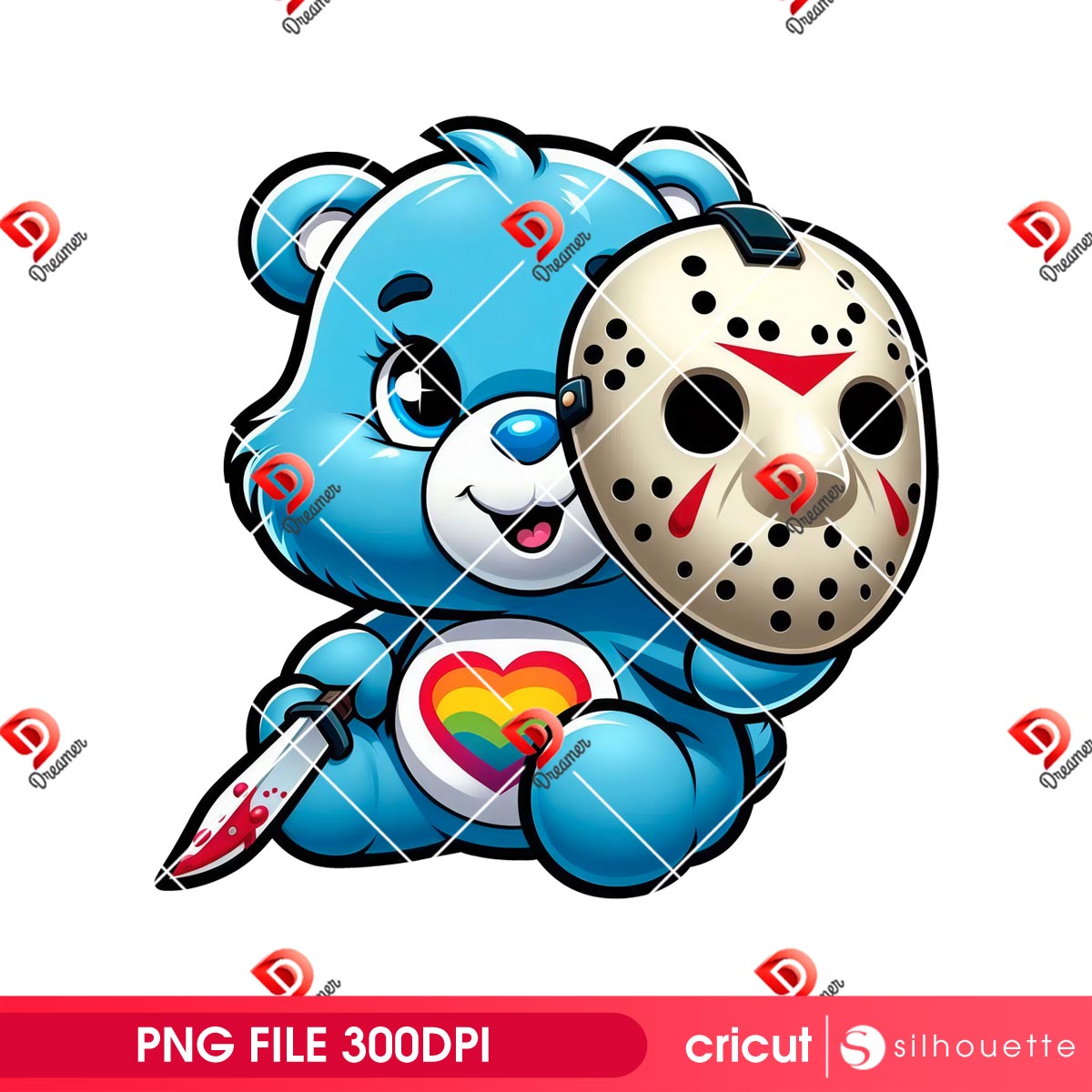 Funny Care Bear With Jason Mask PNG, Horror Killer Care Bear PNG, Cute Jason Voorhees PNG 1 Funny Care Bear With Jason Mask PNG, Horror Killer Care Bear PNG, Cute Jason Voorhees PNG