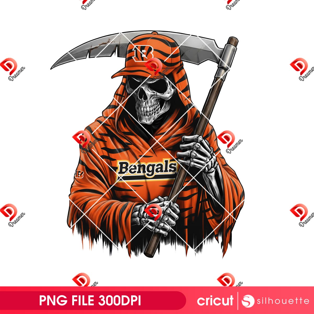 Grim Reaper Cincinnati Bengals PNG, Horror Halloween Bengals NFL Football PNG 2 Grim Reaper Cincinnati Bengals PNG, Horror Halloween Bengals NFL Football PNG