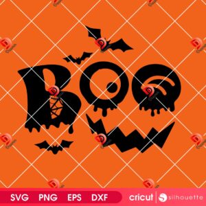 Halloween Boo SVG PNG, Creepy Carrots Face Style Cute Boo Halloween SVG PNG
