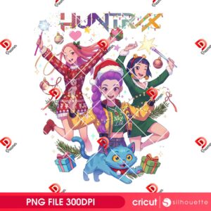 Kpop Demon Hunters Merry Christmas PNG, Christmas Huntrix 2025 PNG, Saja Girl Santa Claus PNG