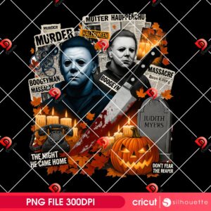 Michael Myers Retro Halloween PNG, Horror Killer PNG, Spooky Vibes PNG
