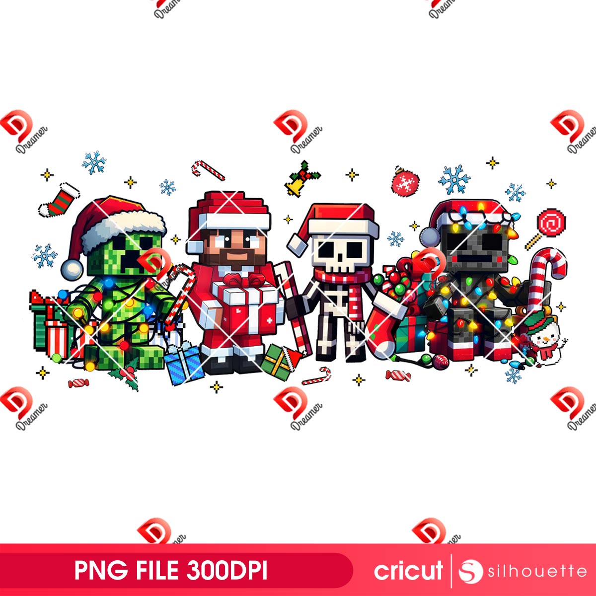 Minecraft Character Christmas PNG, Just A Jolly Creeper PNG, Gamer Characters Christmas PNG 1 Minecraft Character Christmas PNG, Just A Jolly Creeper PNG, Gamer Characters Christmas PNG