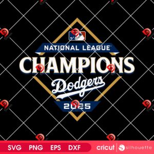 NLCS Dodgers 2025 PNG SVG Digital, Los Angeles Champions 2025 SVG PNG, MLB Dodgers NLCS SVG PNG