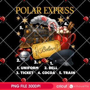 Polar Express Christmas PNG