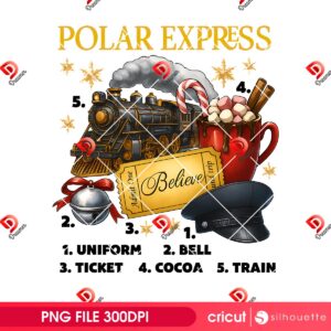 Polar Express Christmas PNG