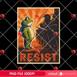 Portland Protest Frog Resist PNG, Funny Activist Frog Design, Resist Frog PNG
