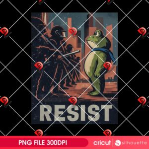 Resist Portland Frog PNG Design, Portland Frog Protest Anti ICE PNG, Anti Fascism PNG