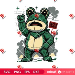 Resist Portland Frog SVG PNG EPS DXF, Protest Anti Fascism Anti Trump SVG PNG EPS DXF